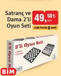 Satranç Ve Dama 2’Li Oyun Seti