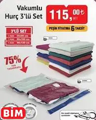 Vakumlu Hurç 3’lü Set