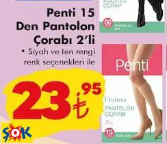 Penti 15 Den Pantolon Çorabı 2’li