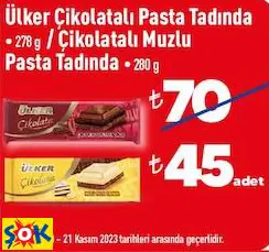 Ülker Çikolatalı Pasta Tadında • 278 g / Çikolatalı Muzlu Pasta Tadında • 280 g 