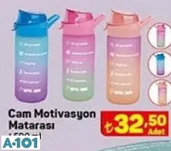 cam motivasyon matarası cam motivasyon matarası
