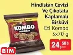 Eti Kombo Hindistan Cevizi Ve Çikolata Kaplamalı Bisküvi