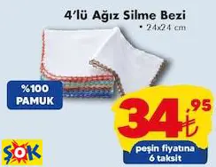 4’Lü Ağız Silme Bezi