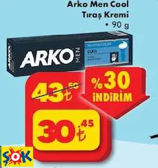 Arko Men Cool Tıraş Kremi 90 G