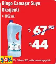 Bingo Çamaşır Suyu Oksijenli • 1852 Ml