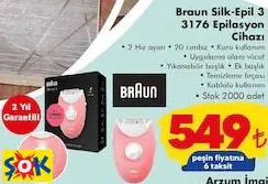 Braun Silk-Epil 3 3176 Epilasyon Cihazı