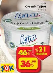 İçim Organik Yoğurt 750 g