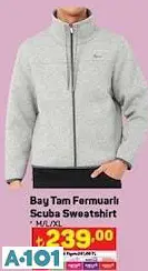 Bay Tam Fermuarlı Scuba Sweatshirt