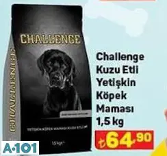 challenge kuzu etli yetişkin köpek maması 1,5kg