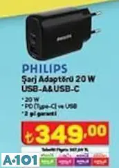 Philips Şarj Adaptörü 20 W