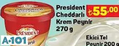 president cheddarlı krem peynir