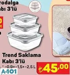 Trend Saklama Kabı 3'Lü