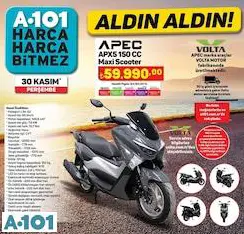 apec apx5 150 cc maxi scooter