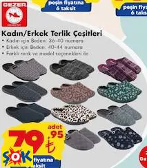 Gezer Kadın/Erkek Terlik Çeşitleri