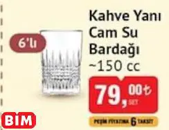 Glass İn Love Kahve Yanı Cam Su Bardağı ~150 Cc