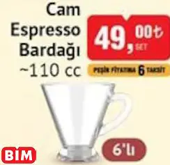 Glass İn Love Cam Espresso Bardağı ~110 Cc