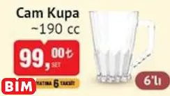 Glass İn Love Cam Kupa ~190 Cc
