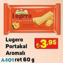 Lugero Portakal Aromalı Gofret