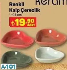 Keramika Renkli Kalp Çerezlik