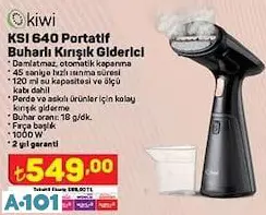 Kiwi Portatif Buharlı Kırışık Giderici