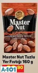 master nut tuzlu yer fıstığı 160g master nut tuzlu yer fıstığı 160g