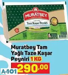 Muratbey Tam Yağlı Taze Kaşar Peyniri