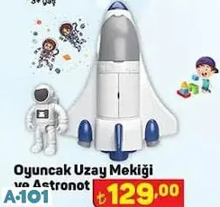 oyuncak uzay mekiği ve astronot