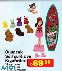 oyuncak sörfçü kız ve kıyafetleri