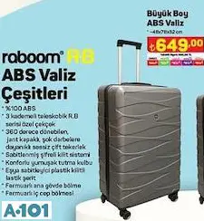 raboom büyük boy abs valiz bavul raboom büyük boy abs valiz bavul