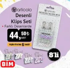 Desenli Klips Seti