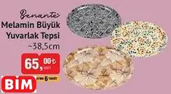 Benante Melamin Büyük Yuvarlak Tepsi