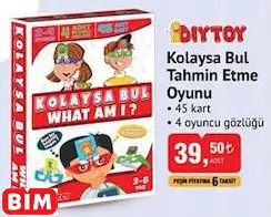 DIYTOY Kolaysa Bul Tahmin Etme Oyunu DIYTOY Kolaysa Bul Tahmin Etme Oyunu
