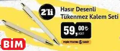 Hasır Desenli Tükenmez Kalem Seti