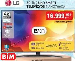 LG 50 İNÇ UHD SMART TELEVİZYON NANO766QA AKILLI TV