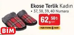 Ekose Terlik Kadın Ekose Terlik Kadın