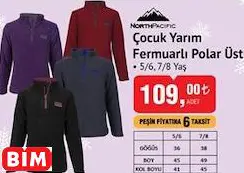 north pacific Çocuk yarım fermuarlı polar üst north pacific Çocuk yarım fermuarlı polar üst