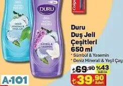 Duru Duş Jeli Çeşitleri 650ml Duru Duş Jeli Çeşitleri 650ml