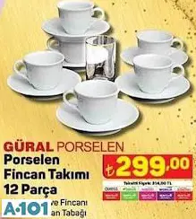 Güral Porselen Porselen Fincan Takımı