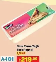 onur yarım yağlı tost peyniri 1,5Kg onur yarım yağlı tost peyniri 1,5Kg