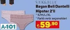 silk&blue kadın beli dantelli hipster külot 2'li silk&blue kadın beli dantelli hipster külot 2'li