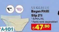 silk&blue kadın fitilli slip külot 2'li silk&blue kadın fitilli slip külot 2'li