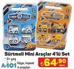 Sürtmeli Mini Araçlar Oyuncak Araba