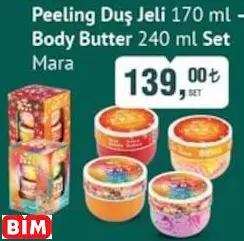 Mara Peeling Duş Jeli 170 Ml – Body Butter 240 Ml Set