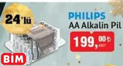 Philips AA Alkalin Pil