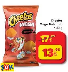 Cheetos Mega Baharatlı Cips 80 g Cheetos Mega Baharatlı Cips 80 g