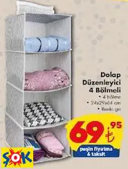 Dolap Düzenleyici 4 Bölmeli