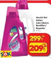 Vanish Oxi Action Leke Çıkarıcı Renkliler/ Beyazlar 3 L