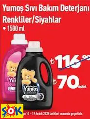 Yumoş Sıvı Bakım Deterjanı Renkliler/Siyahlar • 1500 Ml