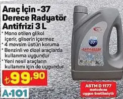 Araç İçin -37 Derece Radyatör Antifrizi