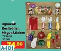 Oyuncak Kesilebilen Meyve Sebze Seti